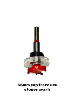 35 mm Çap Freze Ucu Stoper ayarlı