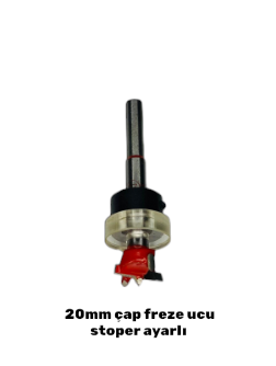 20 mm Çap Freze Ucu Stoper ayarlı